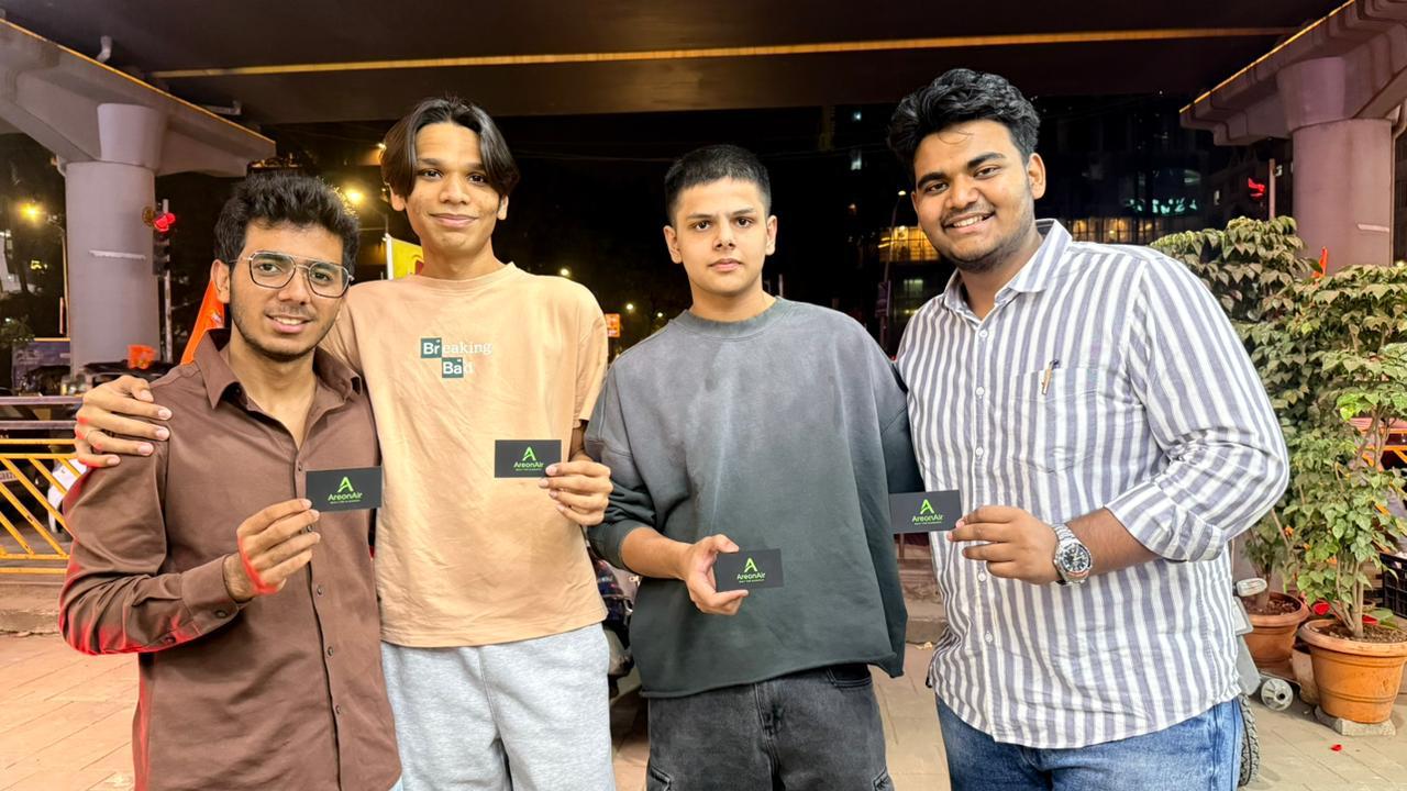 Farhan Diwan with Areon Air team after first business milestone