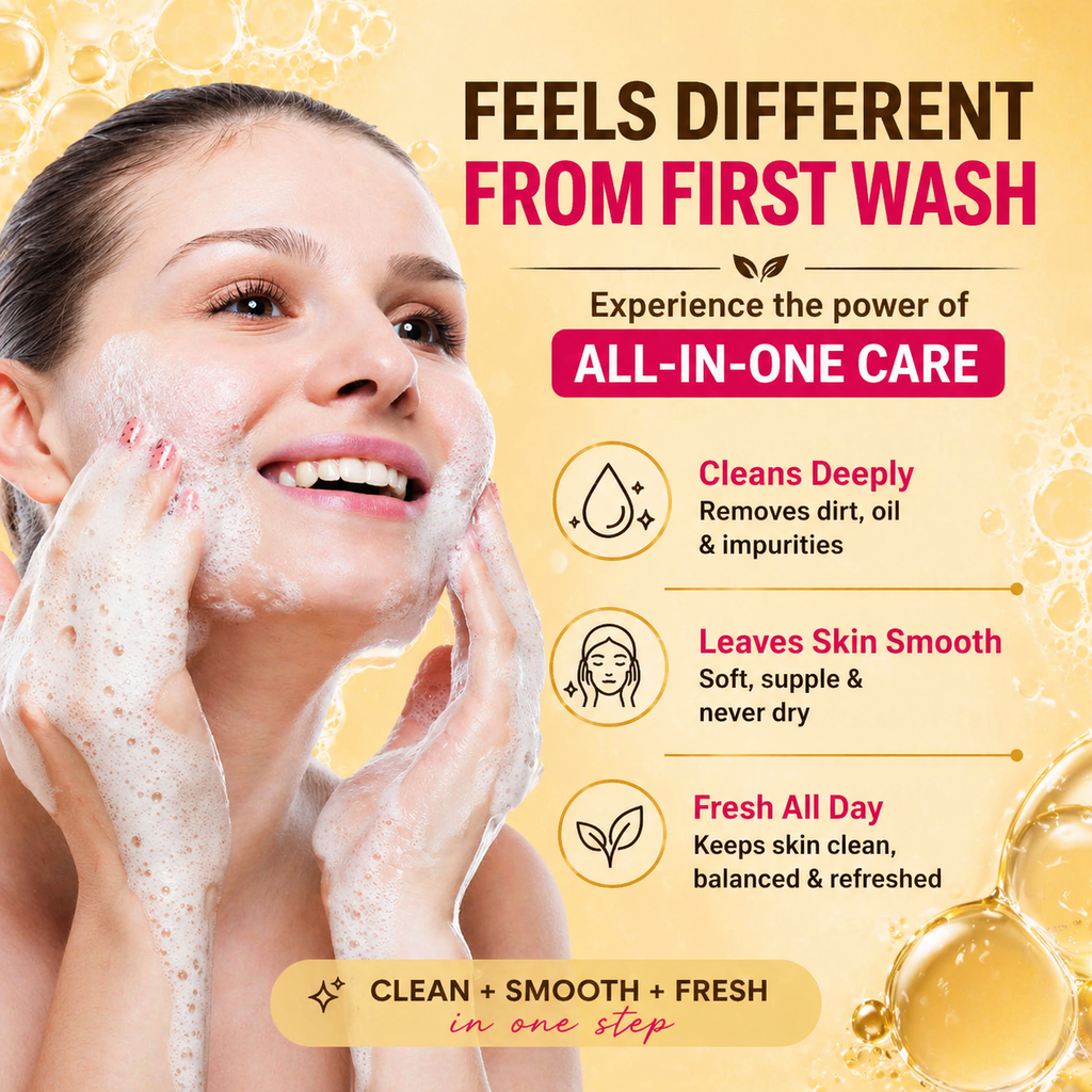 AreonAir 3-in-1 Daily Facewash bottle with pump and label, showing the product for cleansing and skincare.