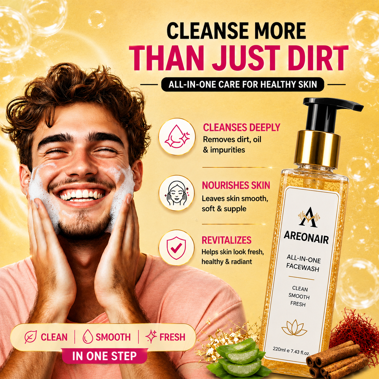 AreonAir 3-in-1 Daily Facewash