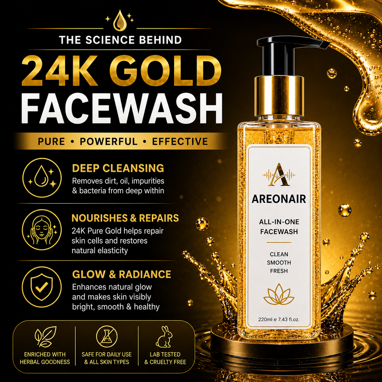 AreonAir 3-in-1 Daily Facewash