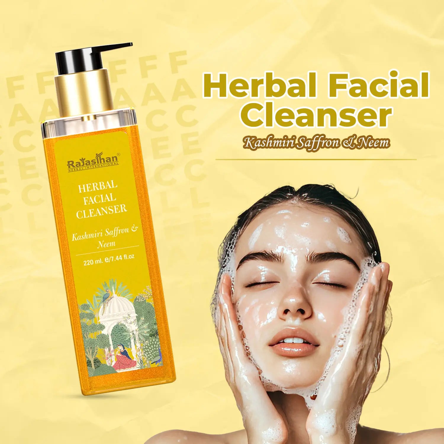 Kashmiri Saffron and Neem Herbal Facial Cleanser